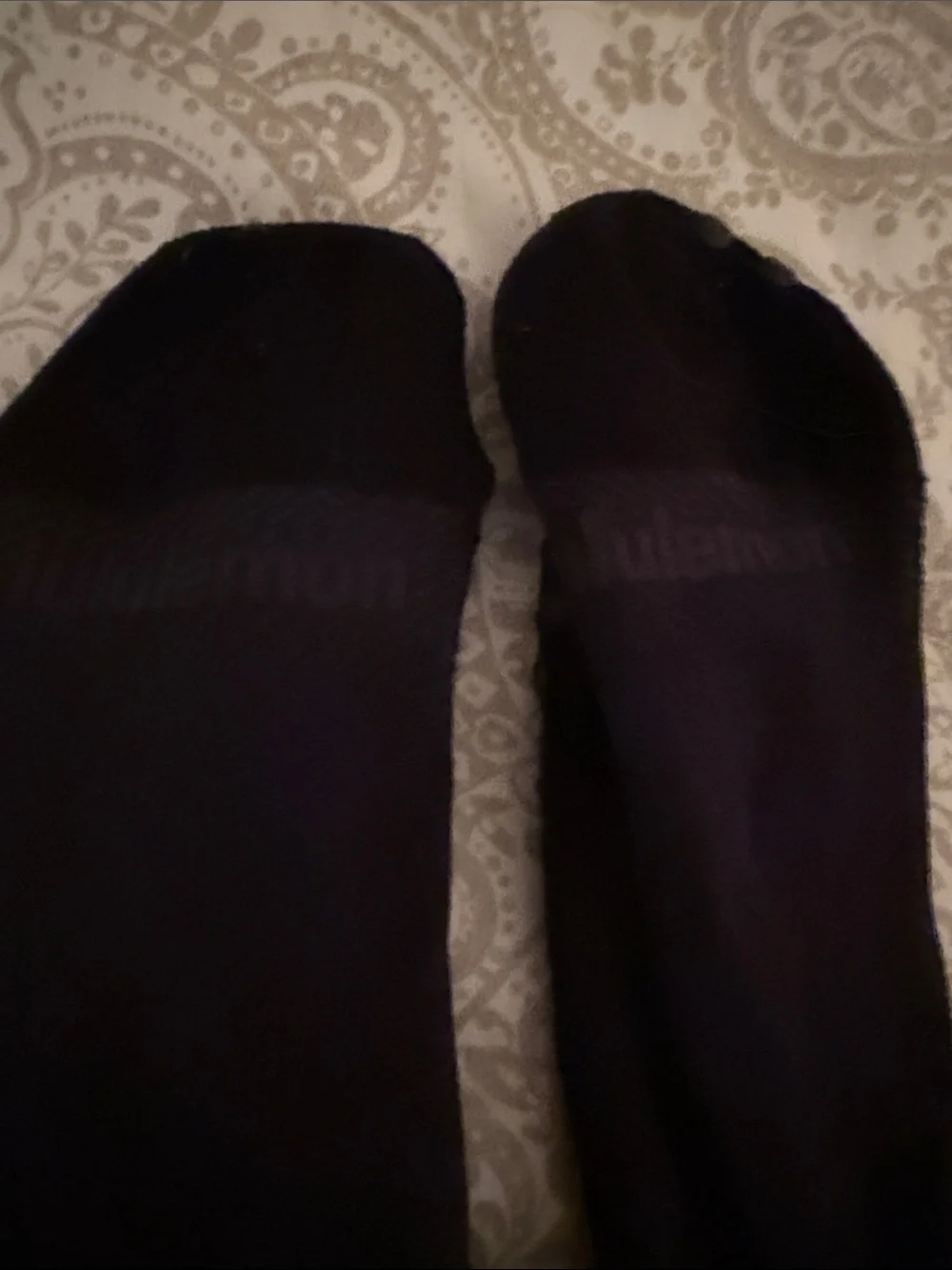 lululemon athletica Black Non-Slip Grip Crew Socks